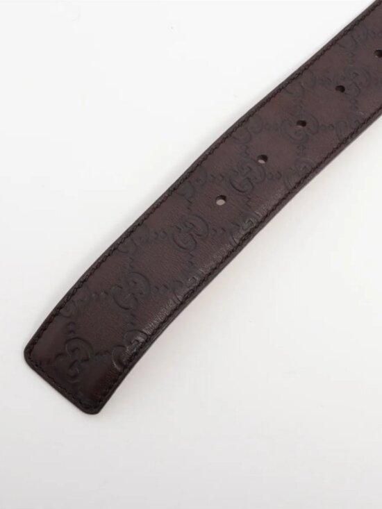 Gucci Interlocking GG Leather Belt Brown main image 4